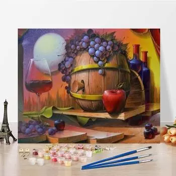 Ручная роспись по номерам, картина маслом, цифровая картина маслом, холст, сделай сам, картина по номерам, украшение для дома 40x50cm no frame
