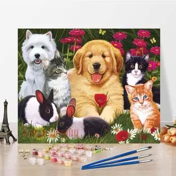 Ручная роспись украшения дома холст DIY картина по номерам картина маслом цифровая картина маслом 40x50cm no frame