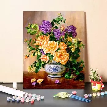 Ручная роспись украшения дома холст картина декомпрессионная картина по номерам DIY цифровая картина маслом 40x50cm no frame