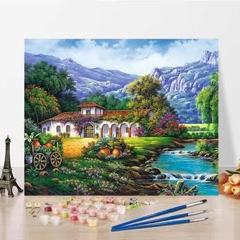 Ручная роспись украшения дома холст картина по номерам DIY цифровая картина маслом декомпрессия 40x50cm no frame