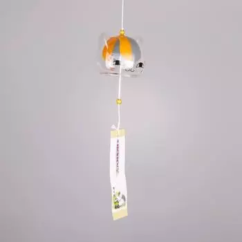 Ручная роспись в японском стиле Maneki Neko, стеклянные колокольчики, колокольчики с подвеской в виде открытки, подвесные украшения для дома, сада и офиса