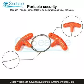 Ручная ручная стальная проволочная пила для улицы, инструменты для выживания, ручная цепная пила, портативный инструмент для путешествий, кемпинга, аварийное снаряжение, комплекты стальной проволоки Orange