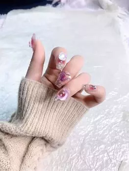 Ручная съемная нейл-арт украшение бабочка короткий мультяшный стиль для женщин S