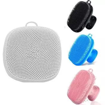 Ручная щетка для чистки лица для мужчин и женщин, силиконовое очищающее средство для лица, средство для очищения всего тела от пятен и черных точек чёрный