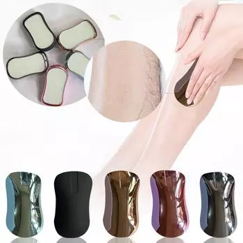 Ручная шлифовальная машинка для волос типа мыши. Безболезненное устройство для удаления волос с кристаллами. Руки, ноги, спина. Безопасная бритва. Шлифовальная машинка для ног. One Size розовый