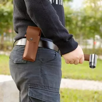 Ручная шнековая дрель для деревообработки, дрель по дереву, острый шестигранник из нержавеющей стали, встроенный сварочный ключ, ручной шнековый ключ, ручной шнек с чехлом из искусственной кожи чёрный