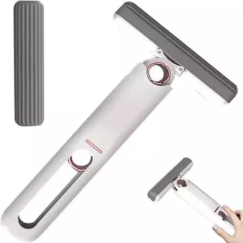 Ручная швабра для настольного компьютера, швабра для чистки автомобильных стекол, швабра для выжимания воды без помощи рук, самоочищающаяся швабра One Size белый