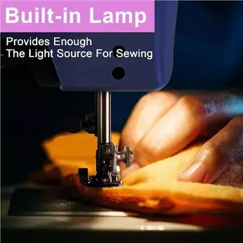 Ручная швейная машина для начинающих, мини-электрическая, бытовая, для починки и ремонта, оверлок с 12 стежками и прижимной лапкой