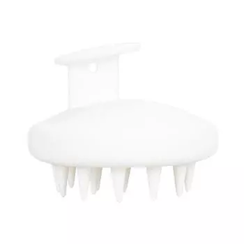 Ручная силиконовая массажная щетка для кожи головы - Щетка для шампуня с воздушной подушкой для мытья волос, глубокого очищения и расслабляющего массажа головы белый