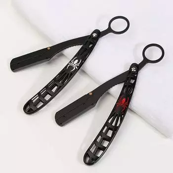 Ручная складная бритва, персонализированная полая ручка из цинкового сплава, держатель лезвия для бритья, бритва для укладки волос из нержавеющей стали. box-packed красный