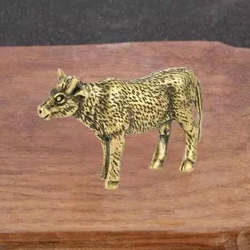 Ручная скульптура коровы, цельные миниатюры коров, креативная корова, чай, питомец, гостиная Cow