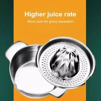 Ручная соковыжималка для цитрусовых, лимонов, апельсинов, портативная соковыжималка из нержавеющей стали, ручная соковыжималка с ситечком, 2 носика для дома, путешествий, кемпинга серебряный