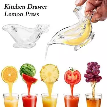 Ручная соковыжималка для лимона, прозрачная соковыжималка для фруктов, портативная ручная соковыжималка в форме птицы для апельсина, лайма, граната, кухонные инструменты для кафе, ресторана