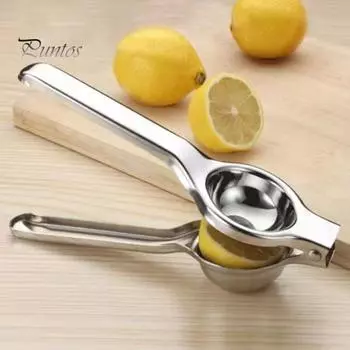 Ручная соковыжималка для лимона, соковыжималка для фруктов, удобная ручка из нержавеющей стали, легко чистящаяся соковыжималка для лимона без косточек серебряный