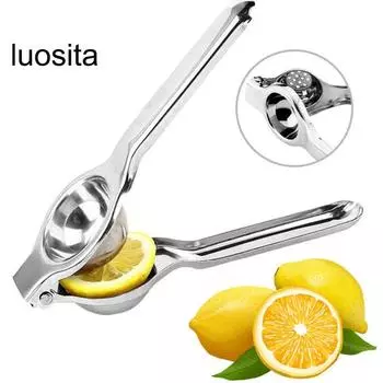 Ручная соковыжималка для лимона, соковыжималка для фруктов, удобная ручка, нержавеющая сталь, легко чистится, соковыжималка для лимона без косточек серебряный