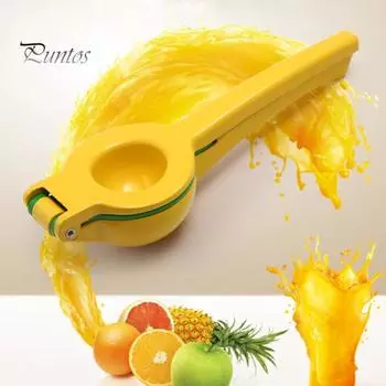 Ручная соковыжималка для лимонов 2-в-1, ручная соковыжималка для лаймов, лимонов, простой в использовании пресс для цитрусовых, эргономичная ручка, незаменимая вещь на кухне для домашнего коммерческого использования жёлтый
