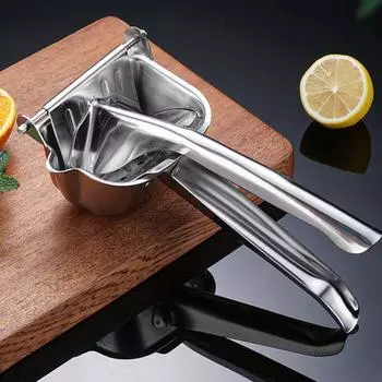 Ручная соковыжималка из нержавеющей стали, соковыжималка для цитрусовых, сверхмощная прочная ручная соковыжималка для лимона для домашней кухни серебряный