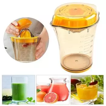 Ручная соковыжималка Прочная прочная соковыжималка для лимона с мерным стаканом Простая в использовании Соковыжималка для фруктов с нескользящим основанием Товары для дома