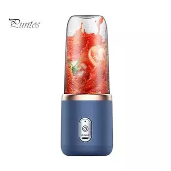 Ручная соковыжималка с 6 лезвиями из нержавеющей стали, 21000 об/мин, высокоскоростная, малошумная, перезаряжаемая, беспроводной миксер для фруктов, соковыжималка чёрный