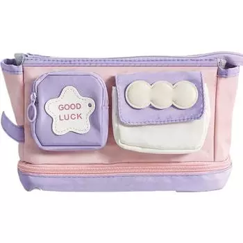 Ручная сумка для канцелярских принадлежностей Y2K Star Настольное хранилище Сумка для карандашей Подставка для канцелярских принадлежностей