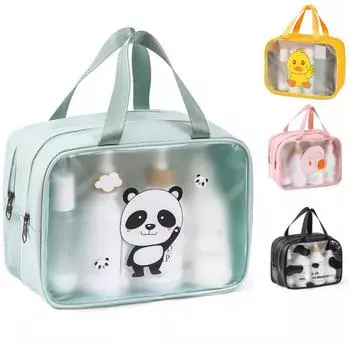 Ручная сумка для сухого и влажного хранения большой емкости, уличная пляжная сумка для плавания, портативный косметический органайзер для ухода за кожей, сумка для туалетных принадлежностей M чёрный