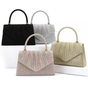 Ручная сумка Вечернее платье Сумочка Обеденная сумка Девушка Свадебная вечеринка Push чёрный