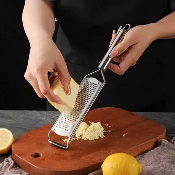Ручная терка для сыра из нержавеющей стали 304, многофункциональная, для лимона, картофеля, имбиря, чеснока, строгальный станок с крышкой, кухонный гаджет
