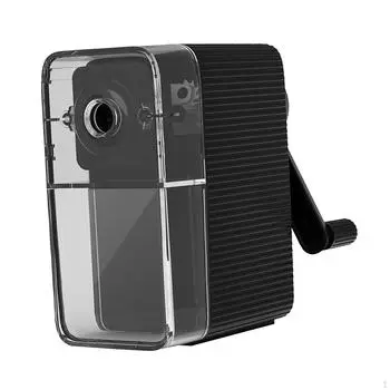 Ручная точилка для карандашей, компактная профессиональная рукоятка для домашнего офиса, детей чёрный