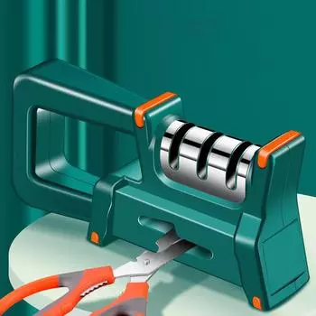 Ручная точилка для ножей Fast Diamond Knife Sharpener Многофункциональная точилка для ножей и ножниц Bar Stone Kitchen XS зелёный