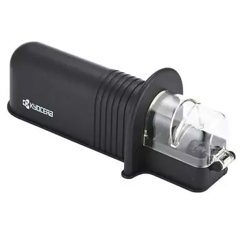 Ручная точилка для ножей Kyocera Roll Sharpener, только для ножей, двухсторонний керамический точильный камень, совершающий возвратно-поступательные движения вперед и назад примерно 10 раз