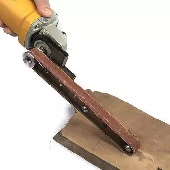 Ручная угловая шлифовальная машина, конвертер в ленточно-шлифовальный станок с зернистостью 80/400, ленточно-шлифовальный станок, переоборудование ленточно-шлифовального станка, деревообрабатывающий инструмент