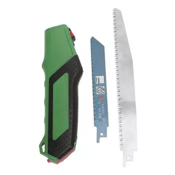 Ручная возвратно-поступательная пила с 2 пильными полотнами, портативный пильный инструмент для обрезки древесины, резины, резки металлических труб