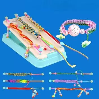 Ручная вязка 1шт набор для вязания браслетов креативный DIY цветной браслет набор материалов для изготовления развивающих игрушек для детей и девочек синий