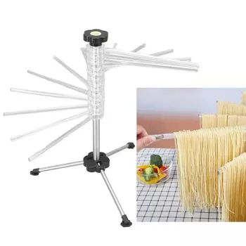 Ручная вращающаяся сушилка для макарон, складная стойка для лапши из нержавеющей стали для бытовой кухни