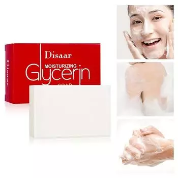 Ручное глицериновое мыло, увлажняющее очищающее средство для лица. Ручное отшелушивающее мыло, не вредит коже. 120g