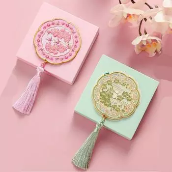 Ручное косметическое зеркало с рельефным узором, изысканное карманное зеркало в китайском стиле для макияжа Style 3