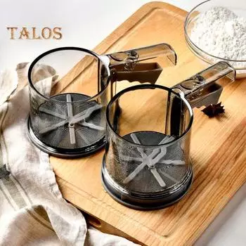 Ручное сито для муки с прозрачными шкалами, универсальное мелкоячеистое отличное полуавтоматическое сито для муки, чашка для дома Single Layer