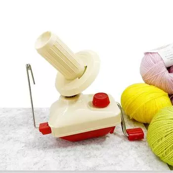Ручное устройство для намотки пряжи, Устройство для намотки шариков для рукоделия, Устройство для намотки ниток, Инструмент для намотки шерсти с настольным зажимом для вязания крючком синий