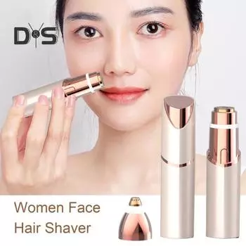 Ручное устройство для удаления волос со светодиодной подсветкой USB аккумуляторная женская безболезненная электрическая бритва для лица верхняя губа подбородок щека триммер эпилятор Charging золотистый