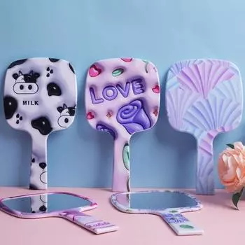 Ручное зеркало для макияжа большого размера, женское квадратное зеркало для макияжа, косметические инструменты, ручное косметическое зеркало, инструменты для макияжа