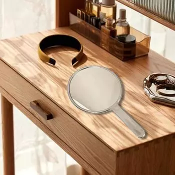 Ручное зеркало, полезное, прозрачное, тонкая работа, зеркало для макияжа, текстура потока воды, ручное зеркало, инструмент для красоты, косметическое зеркало, ежедневное использование S Square