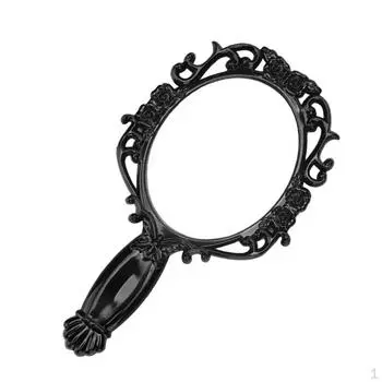 Ручное зеркало с ручкой (Белый черный) белый