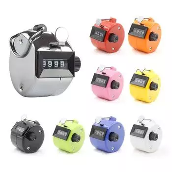 Ручной 4-цифровой счетчик механический ручной кликер для подсчета номеров в ассортименте 8-цветный счетчик чисел