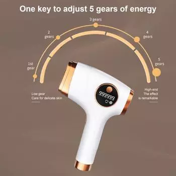 Ручной аппарат для удаления волос Yousheng, 5 уровней, регулируемый, для мужчин и женщин, безболезненный, постоянный, для тела, лица, ног, рук, линии бикини, электрический аппарат для удаления волос IPL EU белый