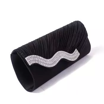 Ручной атласный свадебный кошелек, свадебная цепочка, клатч, вечерняя сумочка