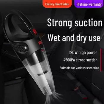 Ручной автомобильный пылесос - мощный беспроводной пылесос для влажной и сухой уборки Wired чёрный