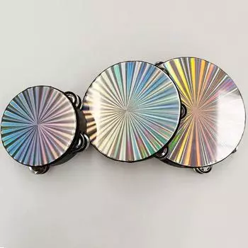 Ручной барабан из радужного дерева 6/8/10 дюймов, детский ручной барабан, прочный тамбурин, колокольчик, подарок 15cm/6in-Single Row