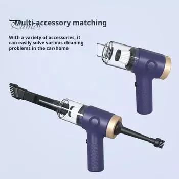 Ручной беспроводной пылесос с мощностью всасывания 7000 Па, перезаряжаемый, с низким уровнем шума, легкий беспроводной пылесос с насадками чёрный