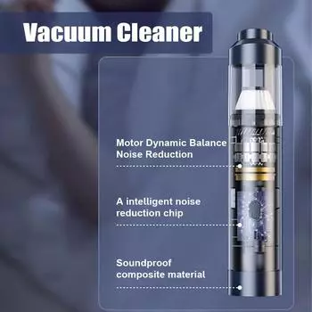 Ручной беспроводной пылесос, воздуходувка 5000PA, мощный пылесборник, многофункциональный имфлятор серый/синий