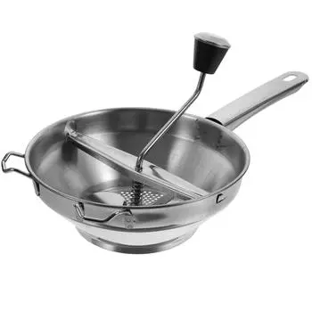 Ручной блендер для картофеля из нержавеющей стали, кухонный инструмент для приготовления картофельного пюре, не требующий электричества для домохозяек серебряный